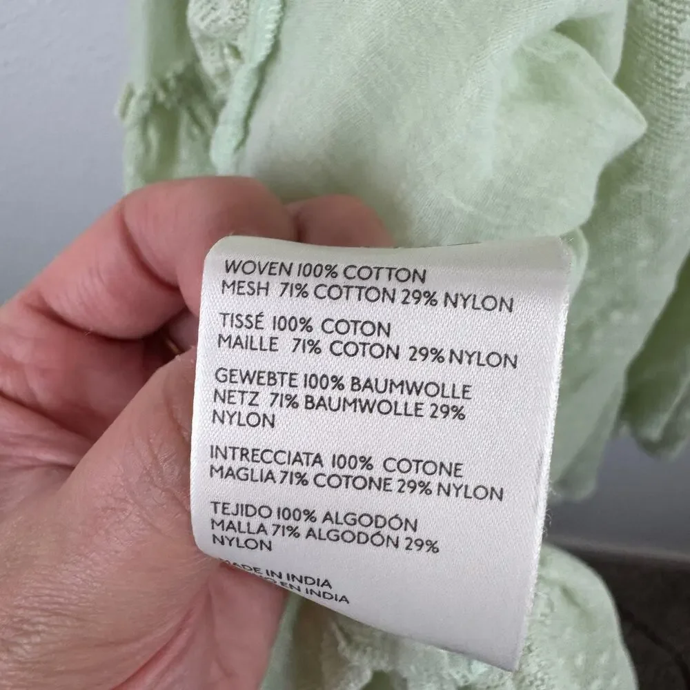 Free People 100 Degree Mini Dress Light Green